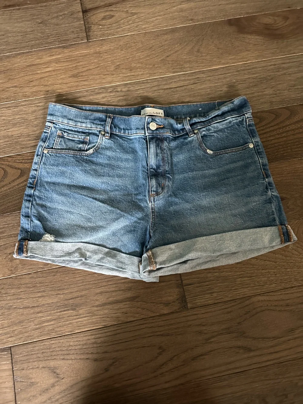 LOFT Blue Denim Jean Shorts